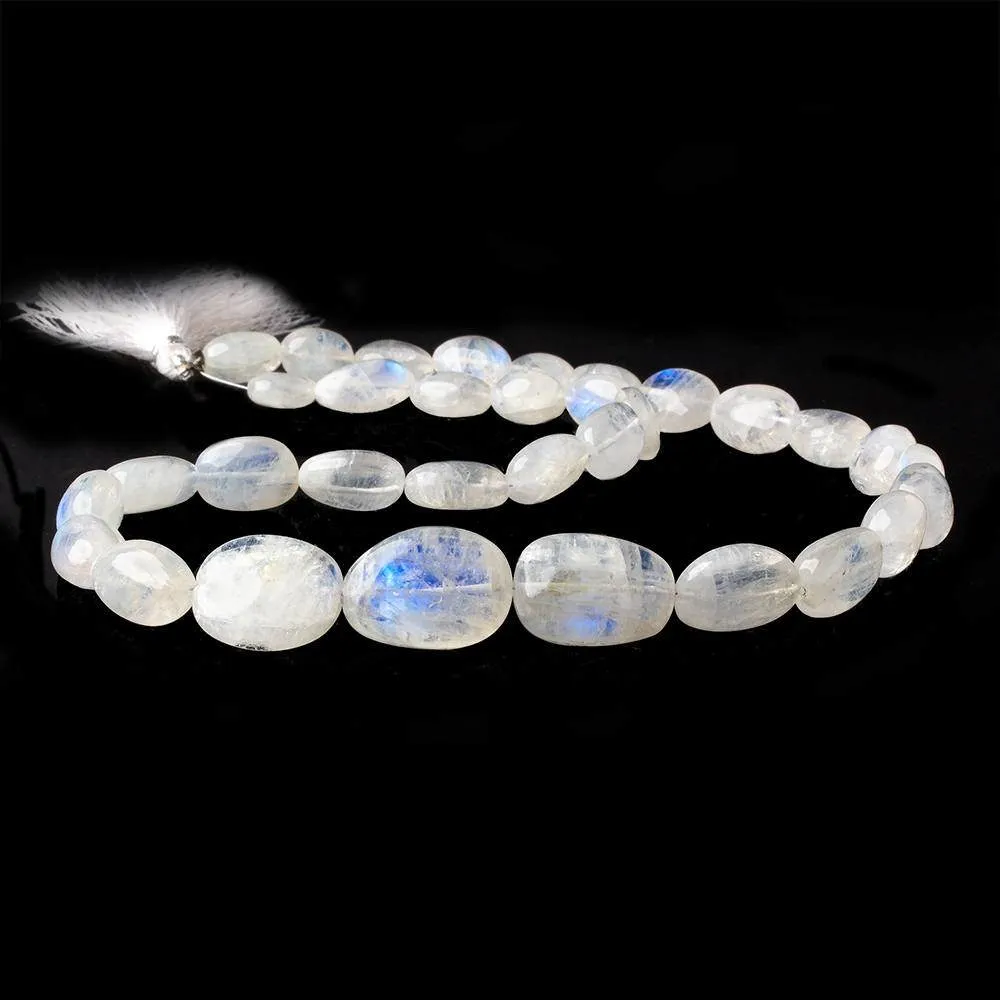 10x8-21x15mm Rainbow Moonstone Plain Nugget Beads 18 inches 36 pcs AAA