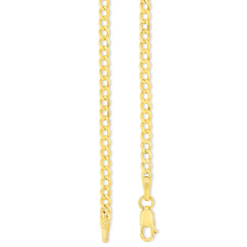 14K Gold Reversible Round Capricorn Goat Zodiac Sign Pendant with Cuban Chain Necklace - Yellow Gold