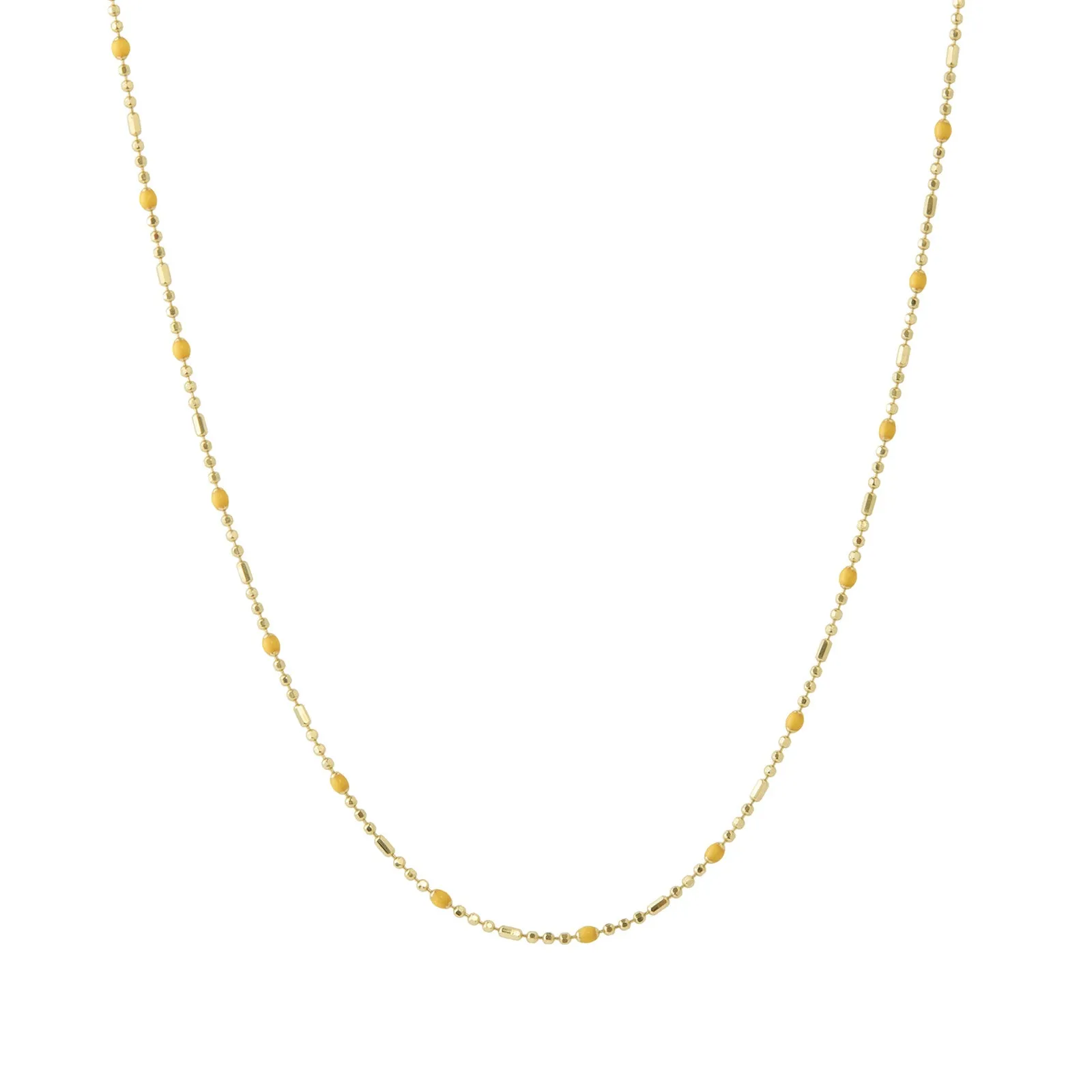 16" Marigold Dot Ball Chain Necklace