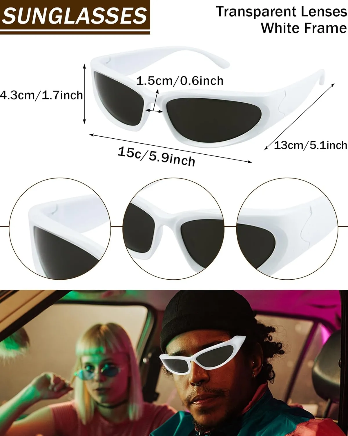 5 Pack Hip Hop Costume Kit Rapper Accessories 2000s 80s 90s Outfit Fake Gold Chain Sunglasses Ring Hat for Rapper