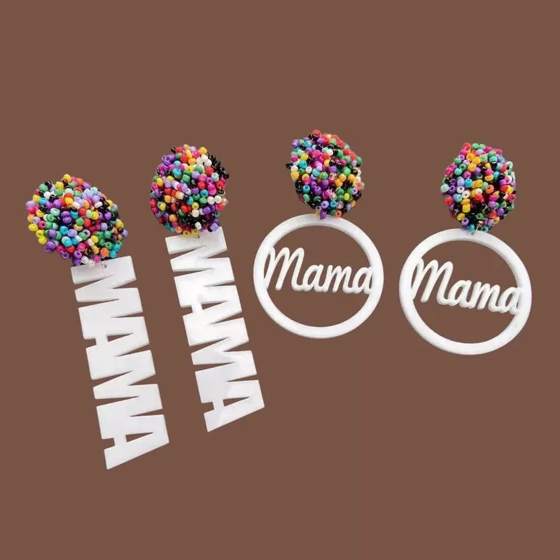 Acrylic MAMA Earrings (Various Styles)