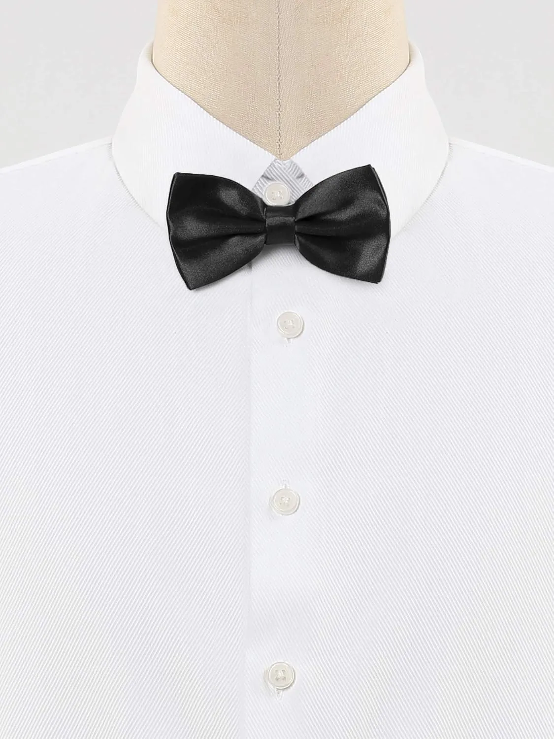 Allegra K Pre-tied Solid Adjustable Bowtie Classic Tuxedo Wedding Bow Ties for Men