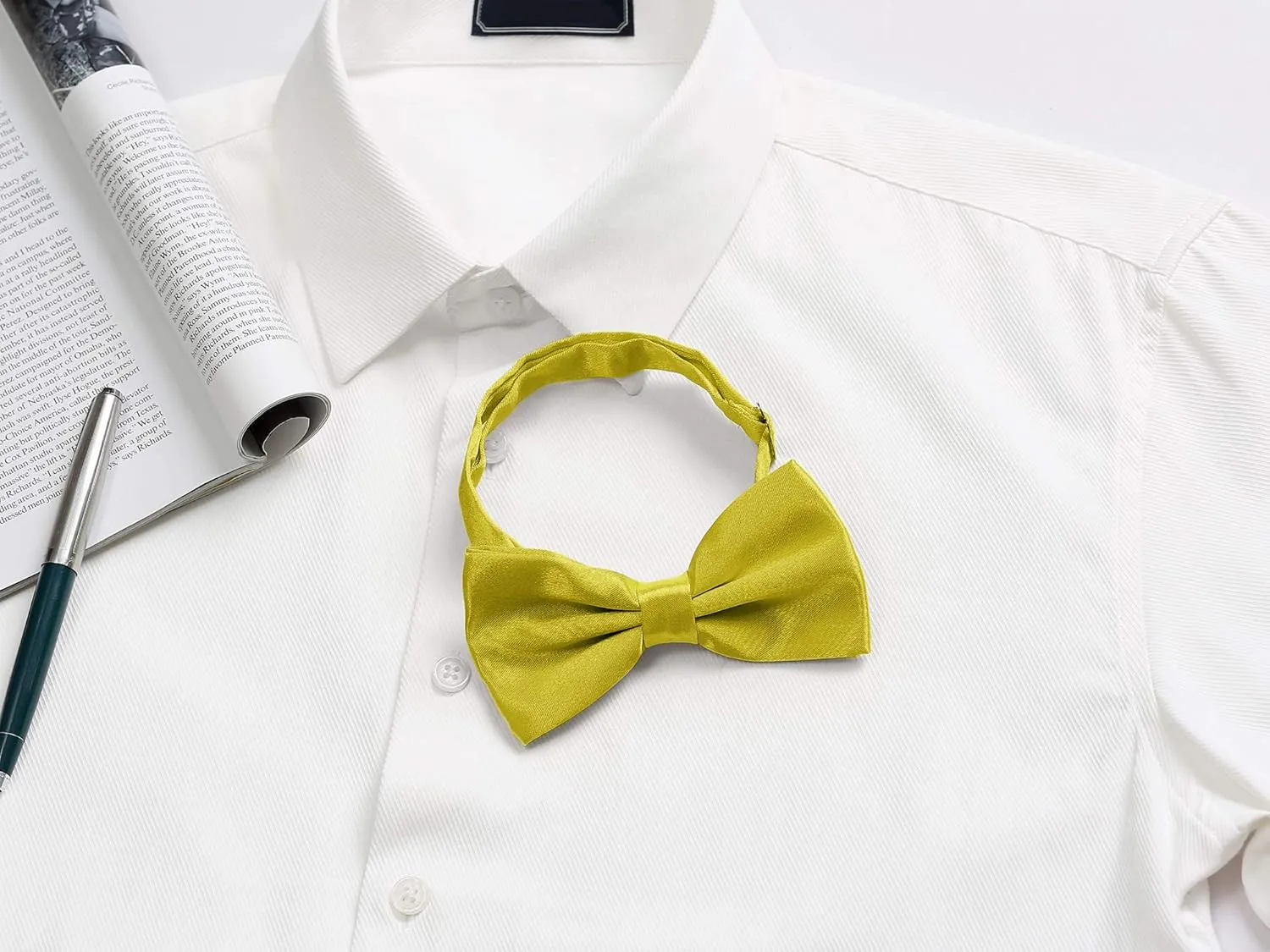 Allegra K Pre-tied Solid Adjustable Bowtie Classic Tuxedo Wedding Bow Ties for Men