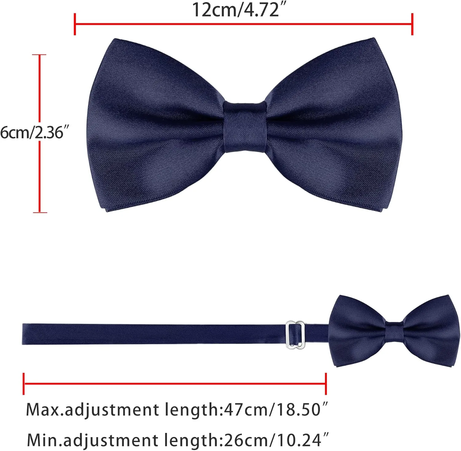 Allegra K Pre-tied Solid Adjustable Bowtie Classic Tuxedo Wedding Bow Ties for Men