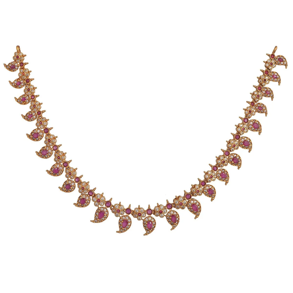 Antique Gold Plated Yutha Necklace Earring Set