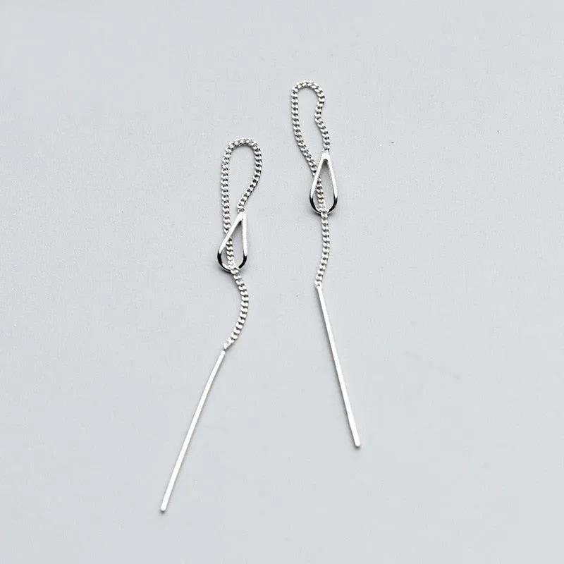 Aqua Pod Needle Drop Earrings