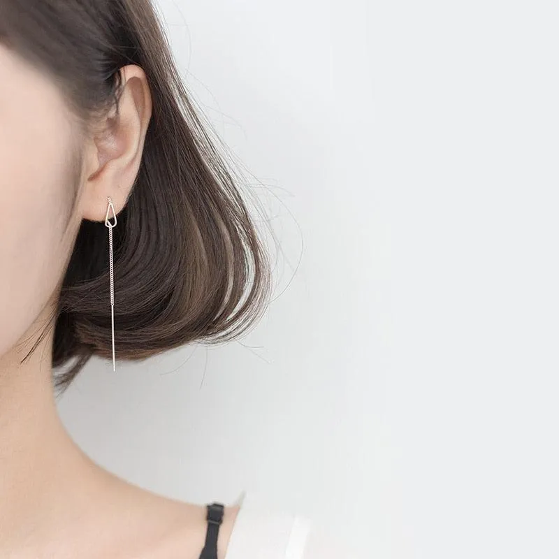 Aqua Pod Needle Drop Earrings