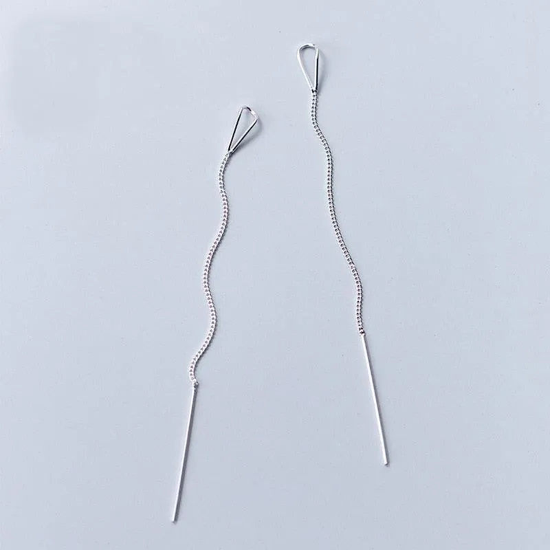 Aqua Pod Needle Drop Earrings