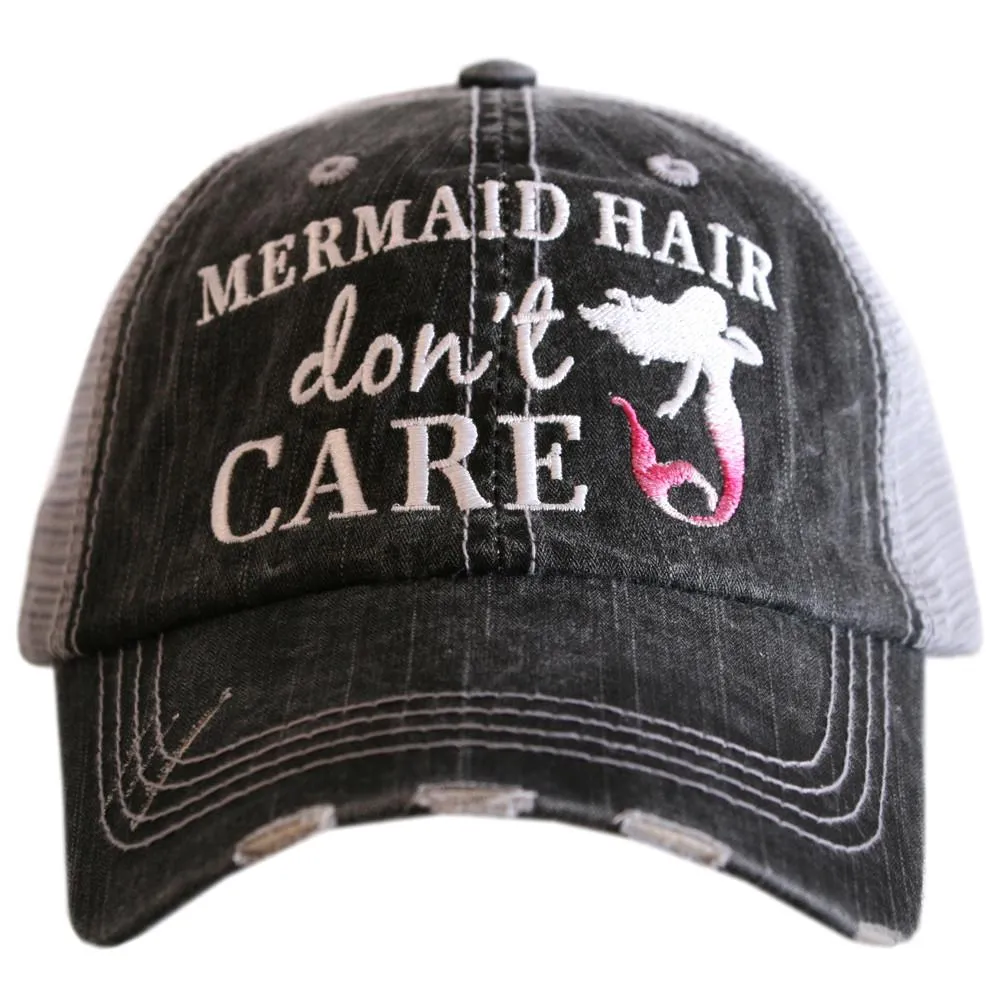 Beach hats and tanks Embroidered distressed trucker caps.