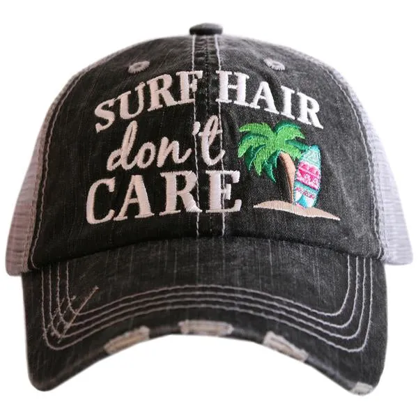 Beach hats and tanks Embroidered distressed trucker caps.