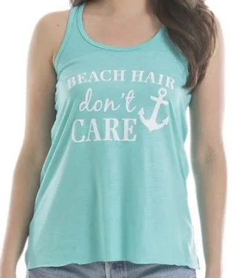 Beach hats and tanks Embroidered distressed trucker caps.