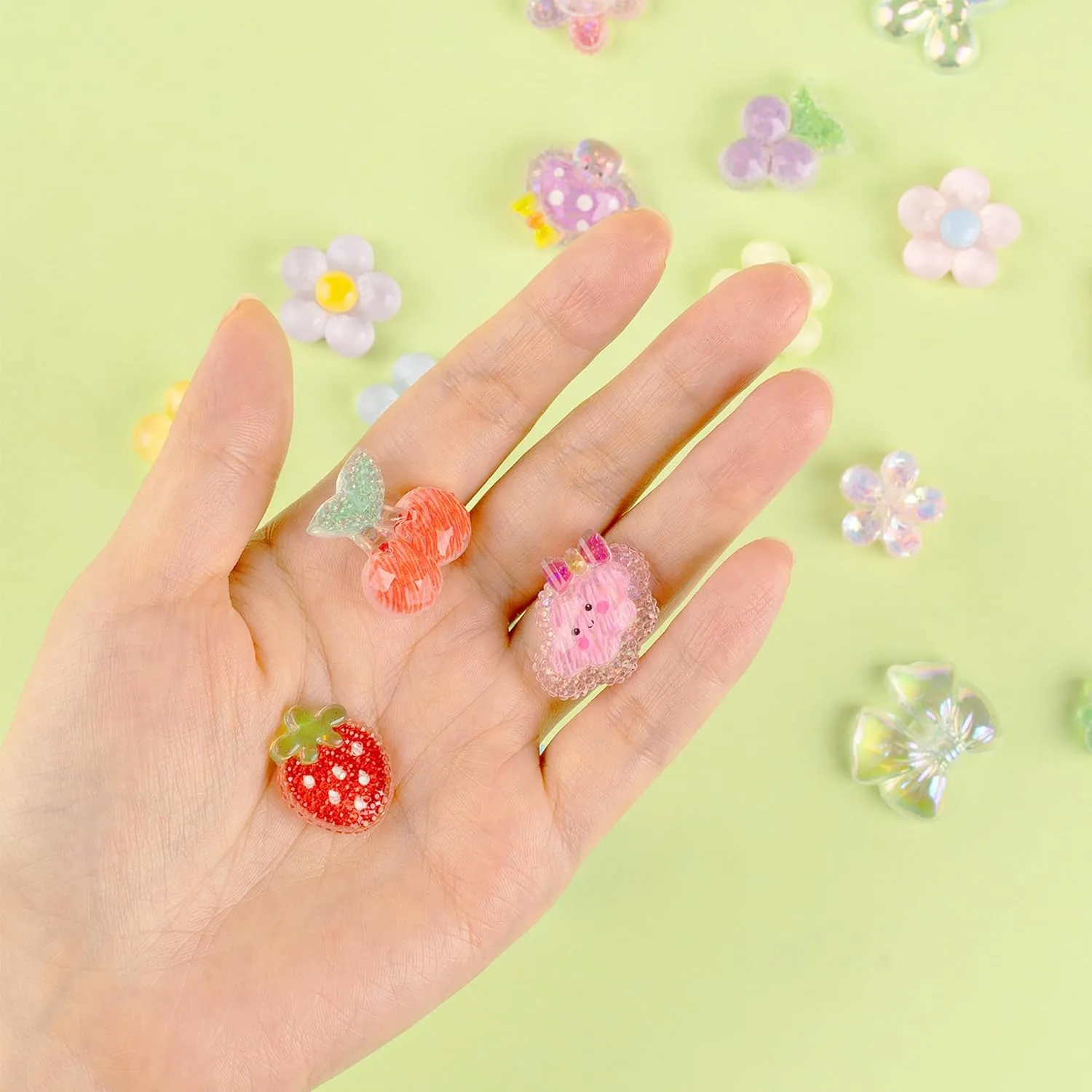 Bling Crystal Shoe Charms for Women Lovely Pink Flower Charms for Girls