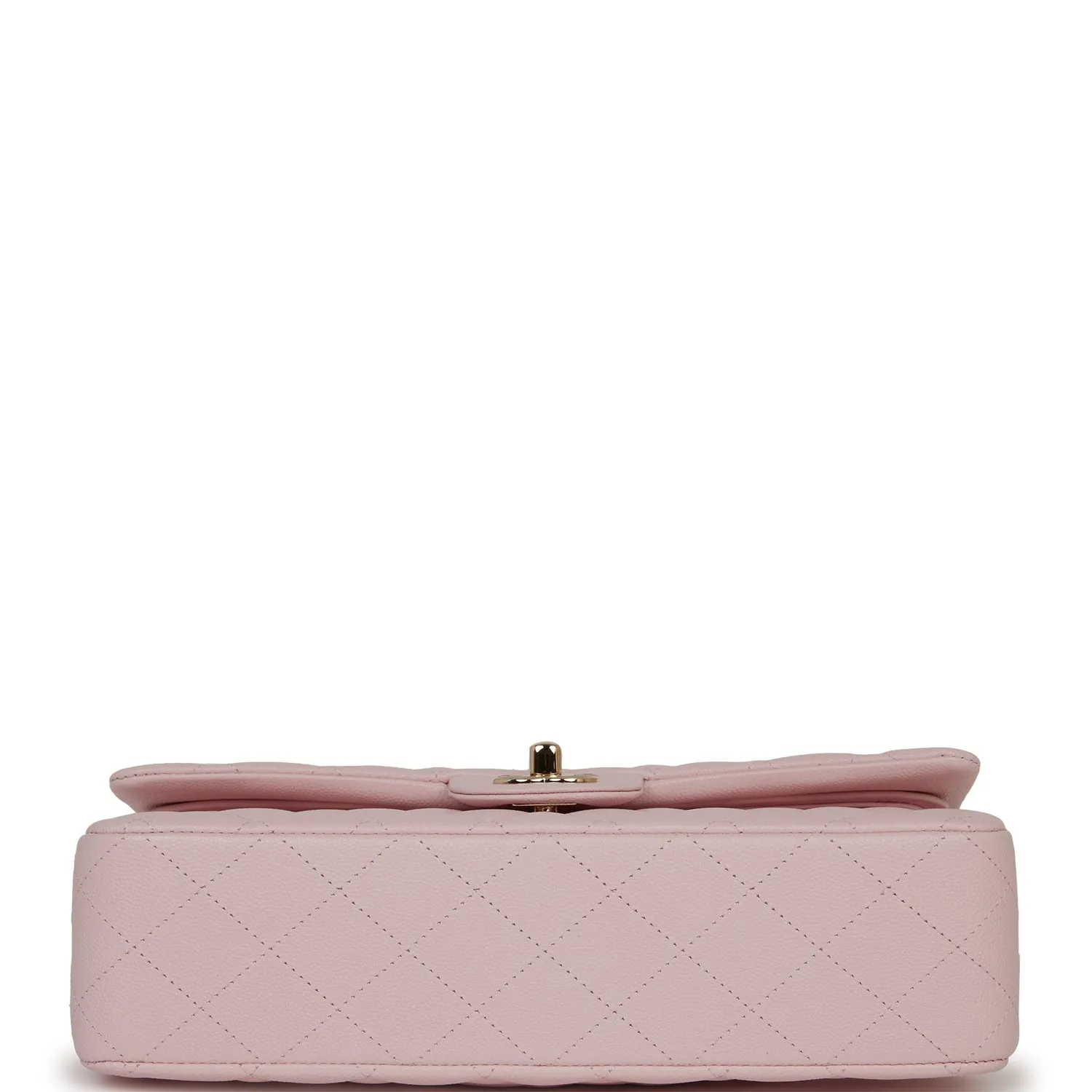 Chanel Medium Classic Double Flap Bag Light Pink Caviar Light Gold Hardware
