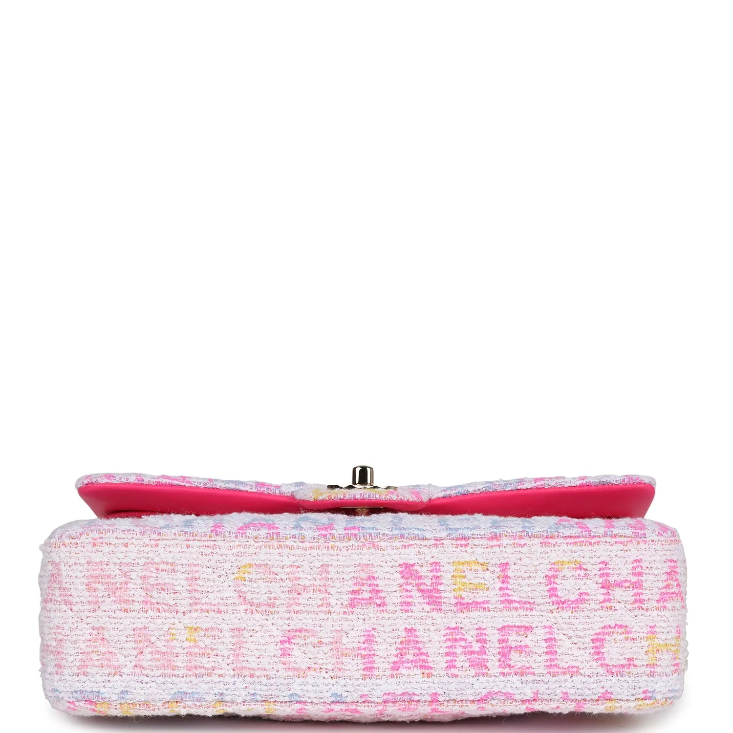 Chanel Medium Classic Double Flap Multicolor Tweed Light Gold Hardware