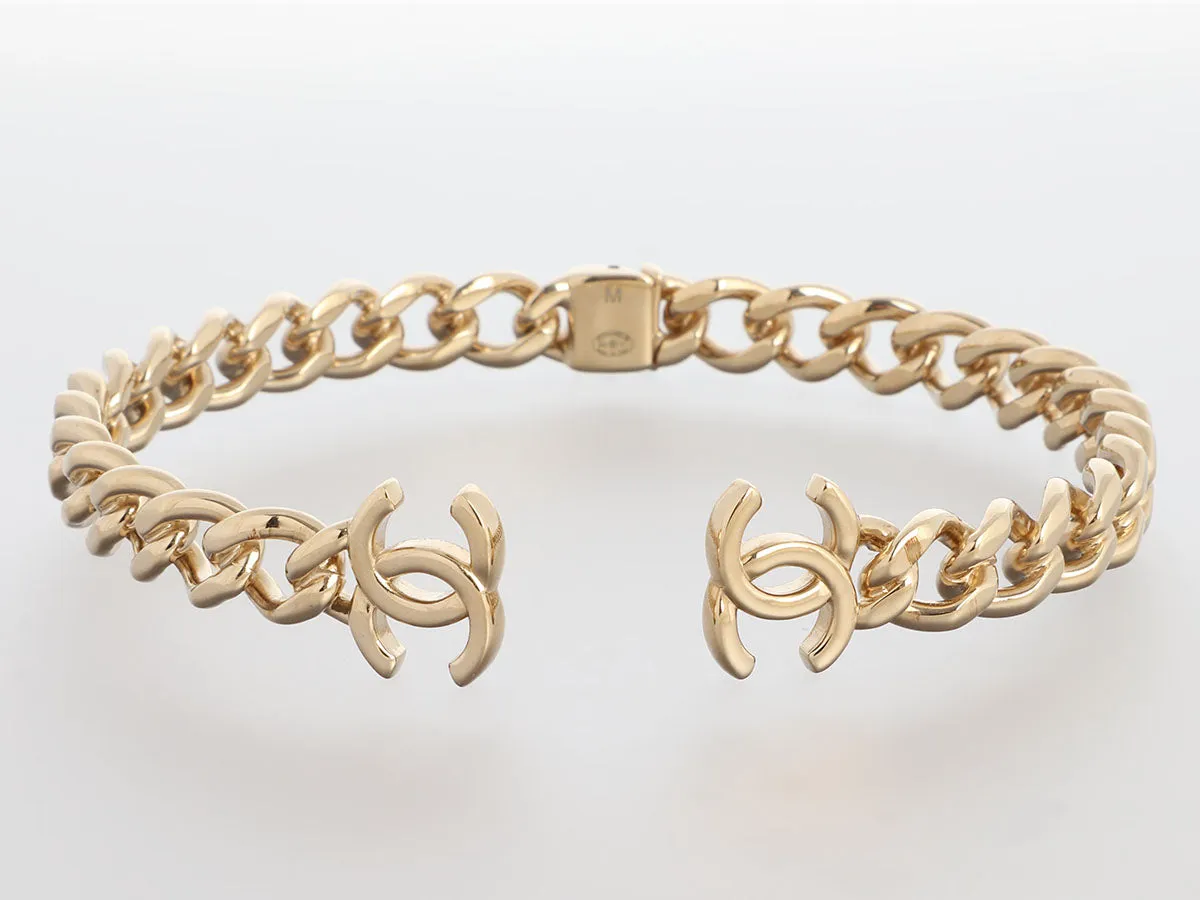 Chanel Medium Gold-Tone Logo Choker