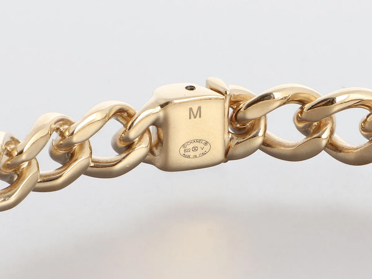 Chanel Medium Gold-Tone Logo Choker