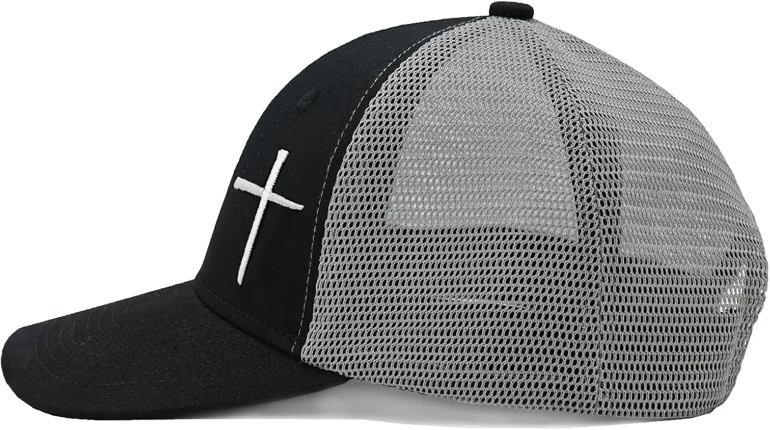 Christian Hats for Men Women, Embroidered Jesus Cross Trucker Hat