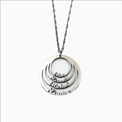 Circle Cutout Name Necklace