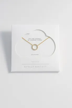 Circle CZ Necklace