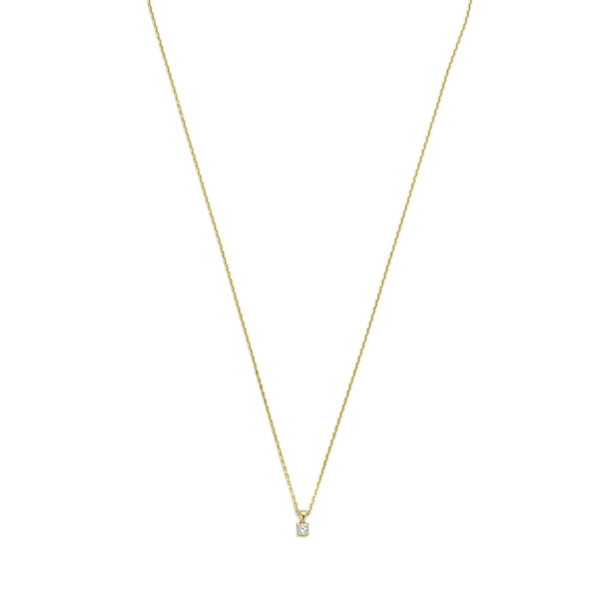 De la Paix Celesse 14 karat gold necklace with diamond 0.07 carat