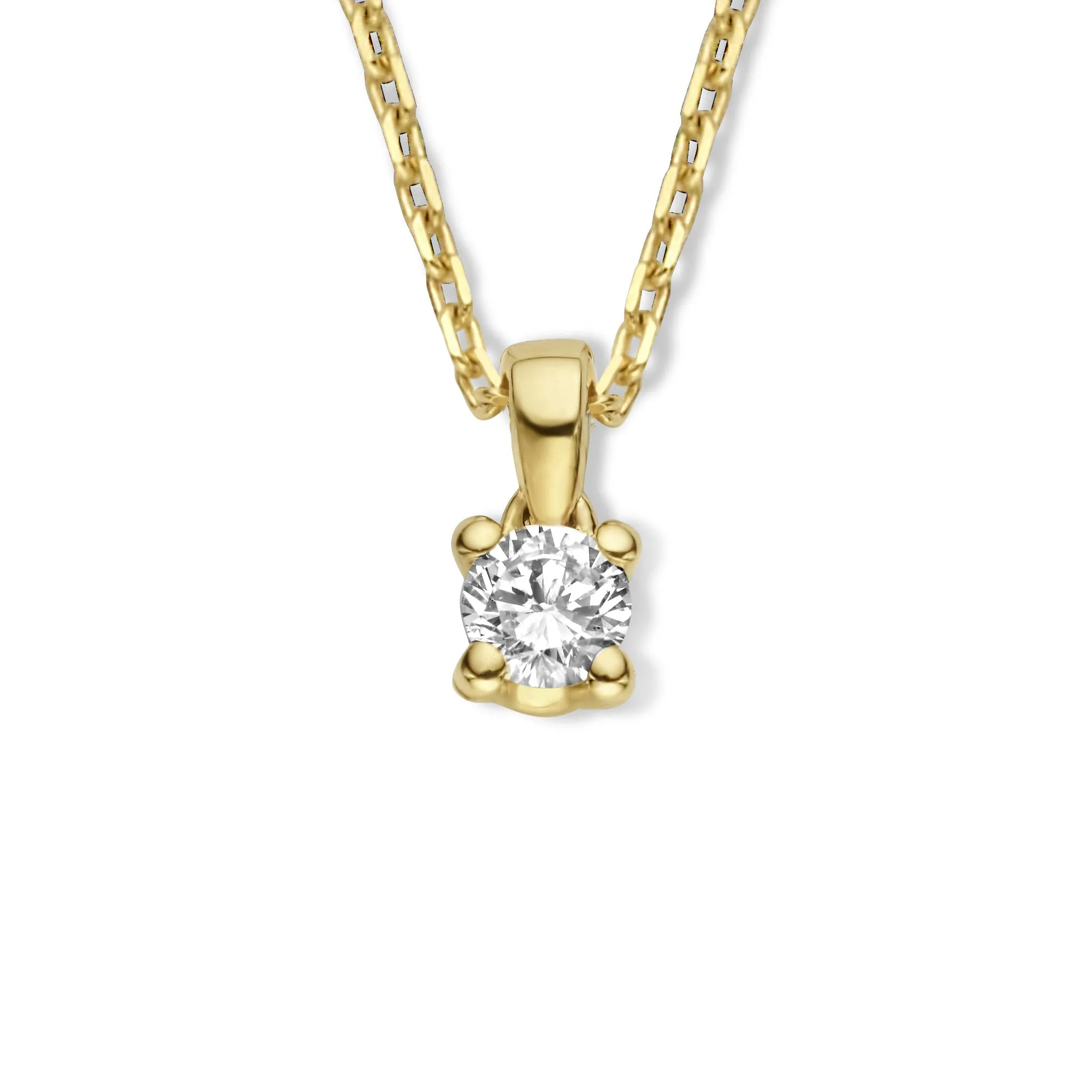 De la Paix Celesse 14 karat gold necklace with diamond 0.07 carat
