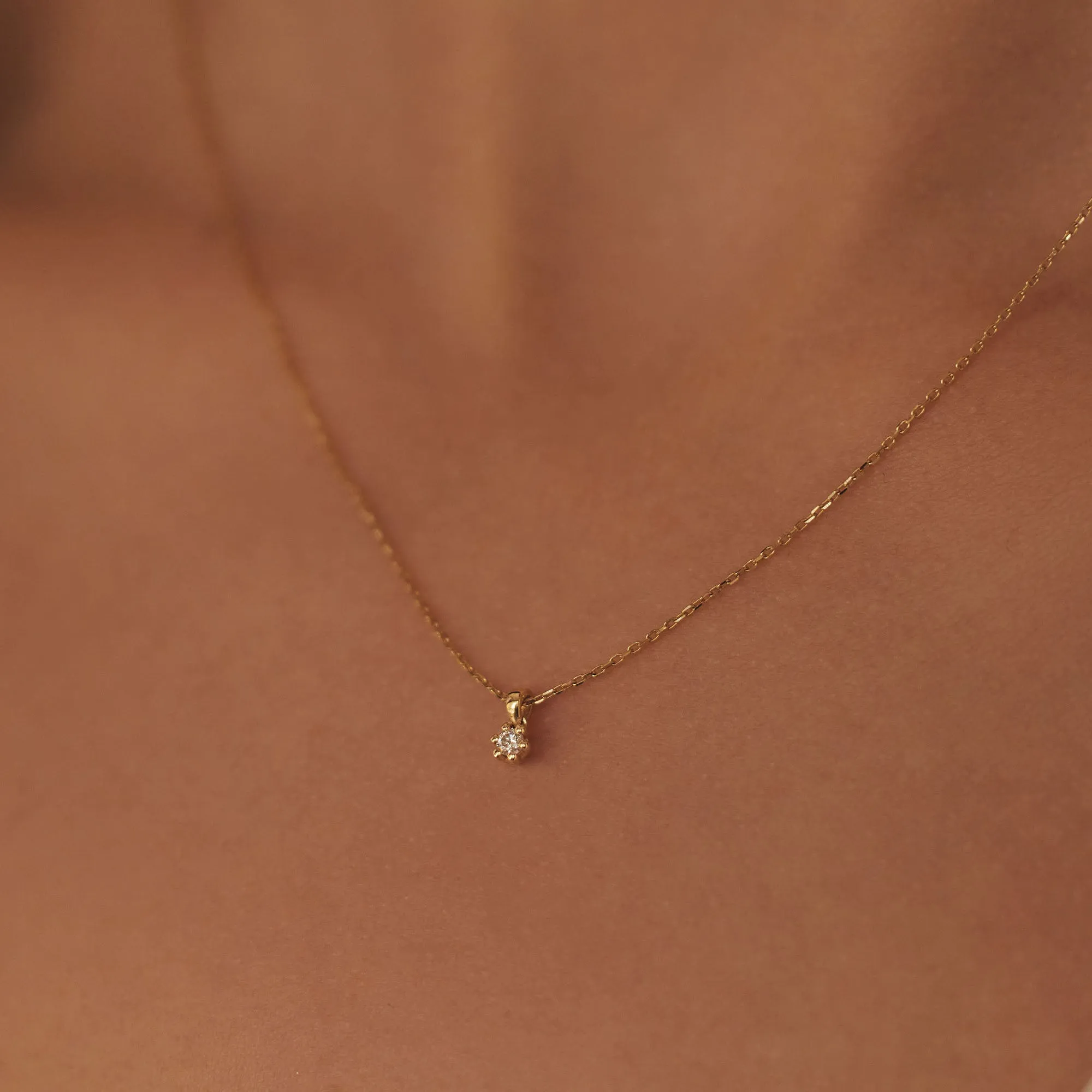 De la Paix Emily 14 karat gold necklace with diamond 0.05 carat