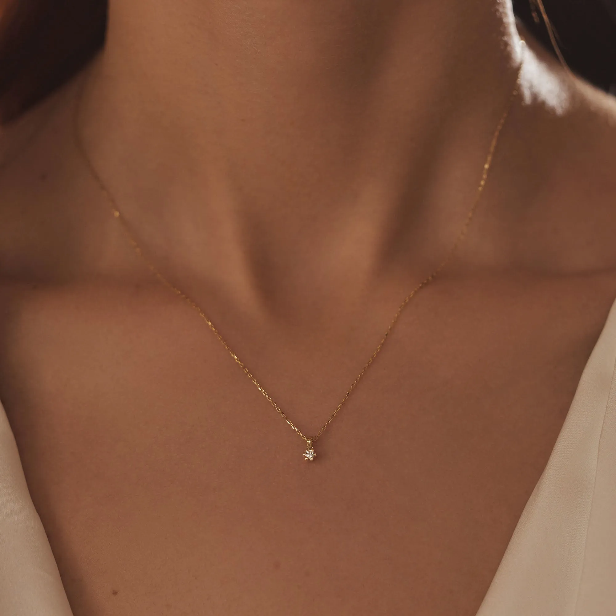 De la Paix Emily 14 karat gold necklace with diamond 0.05 carat