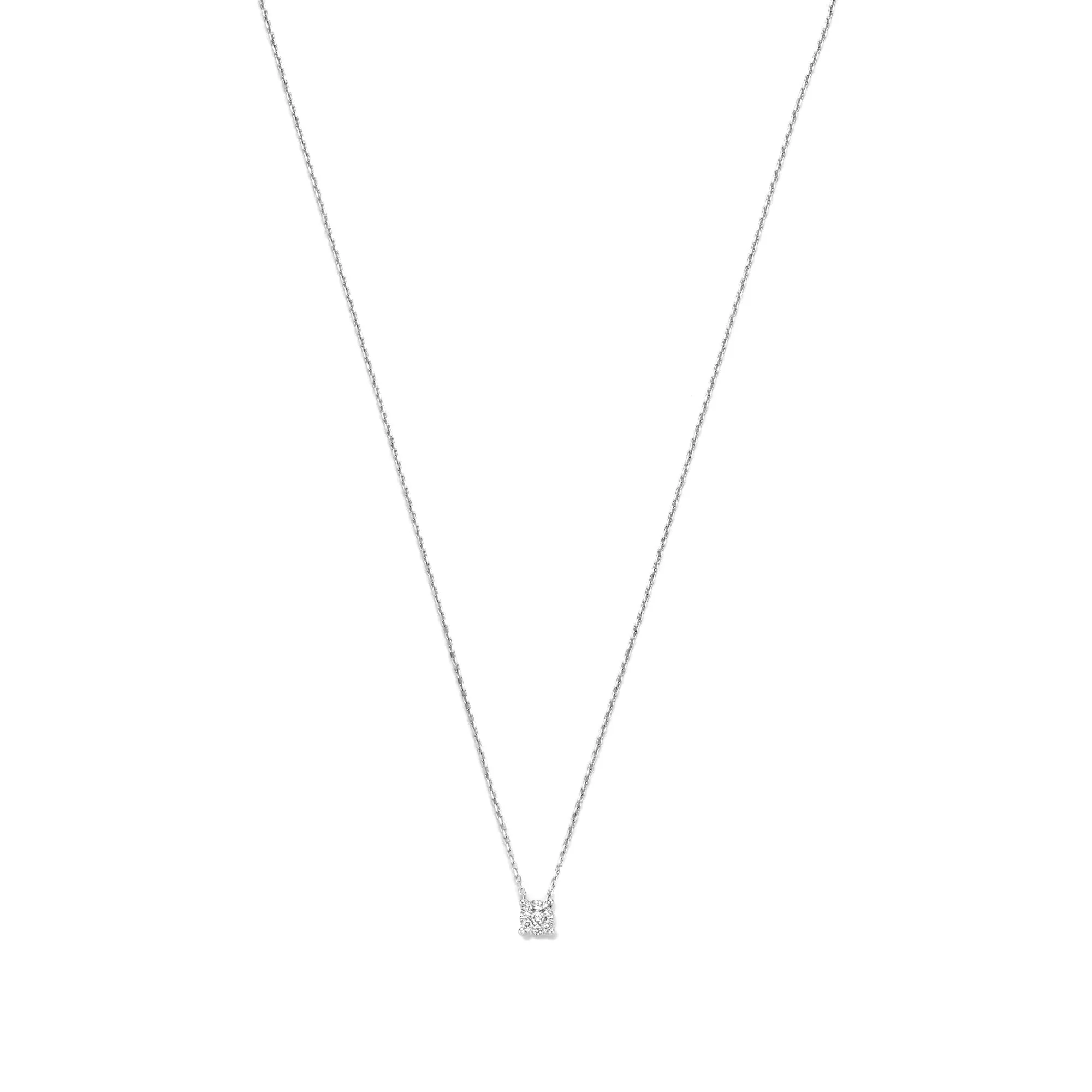 De la Paix Hanaé 14 karat white gold necklace with diamond 0.08 carat