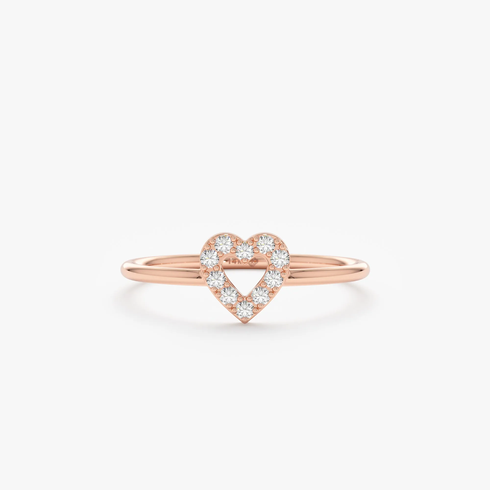 Diamond Heart Outline Ring, Penelope