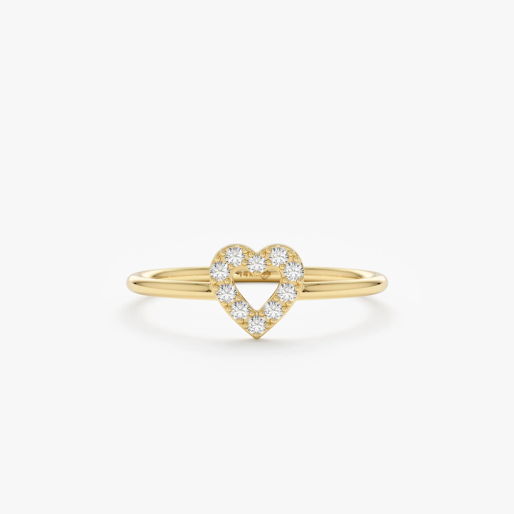 Diamond Heart Outline Ring, Penelope