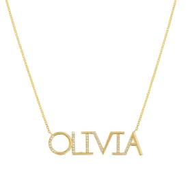 Diamond Sprinkle Name Necklace