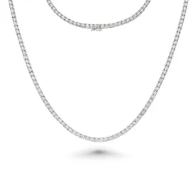 Diamond Tennis Necklace (4.00 ct.) 2 mm Illusion Setting in 14K Gold