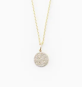 Disk Diamond Necklace