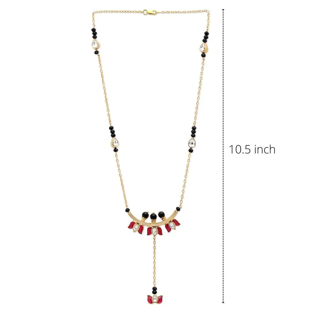 Divine Lotus Mangalsutra Necklace