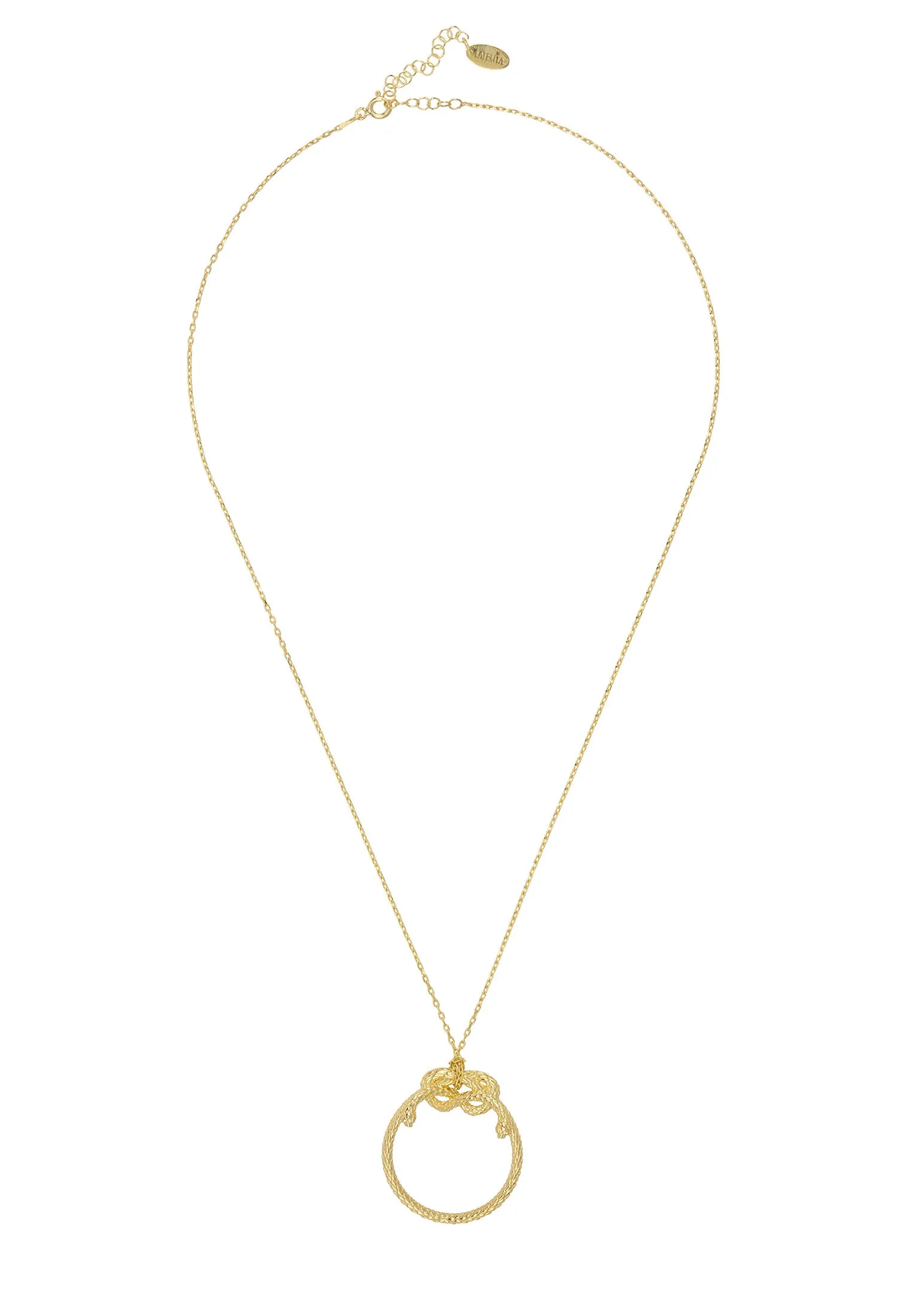 Eden Snake Pendant Necklace Gold