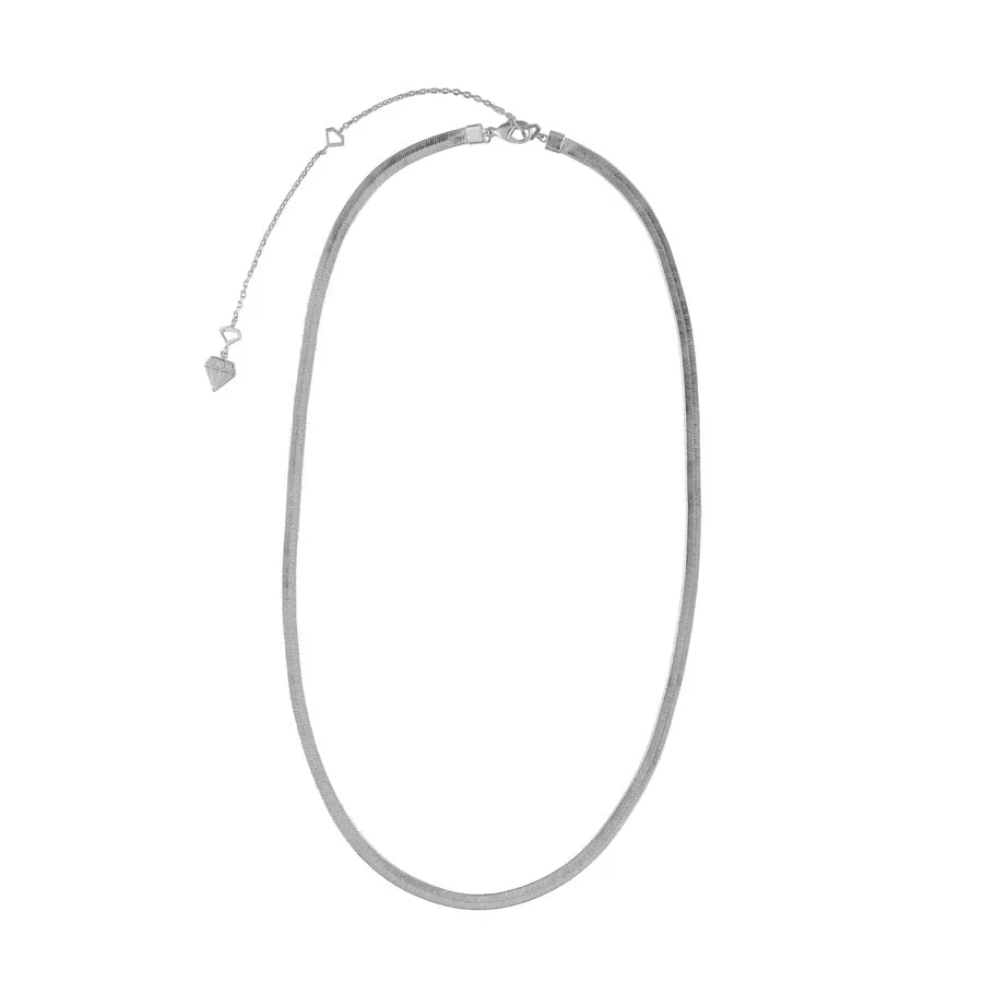 Edie Snake Chain Silver Necklace