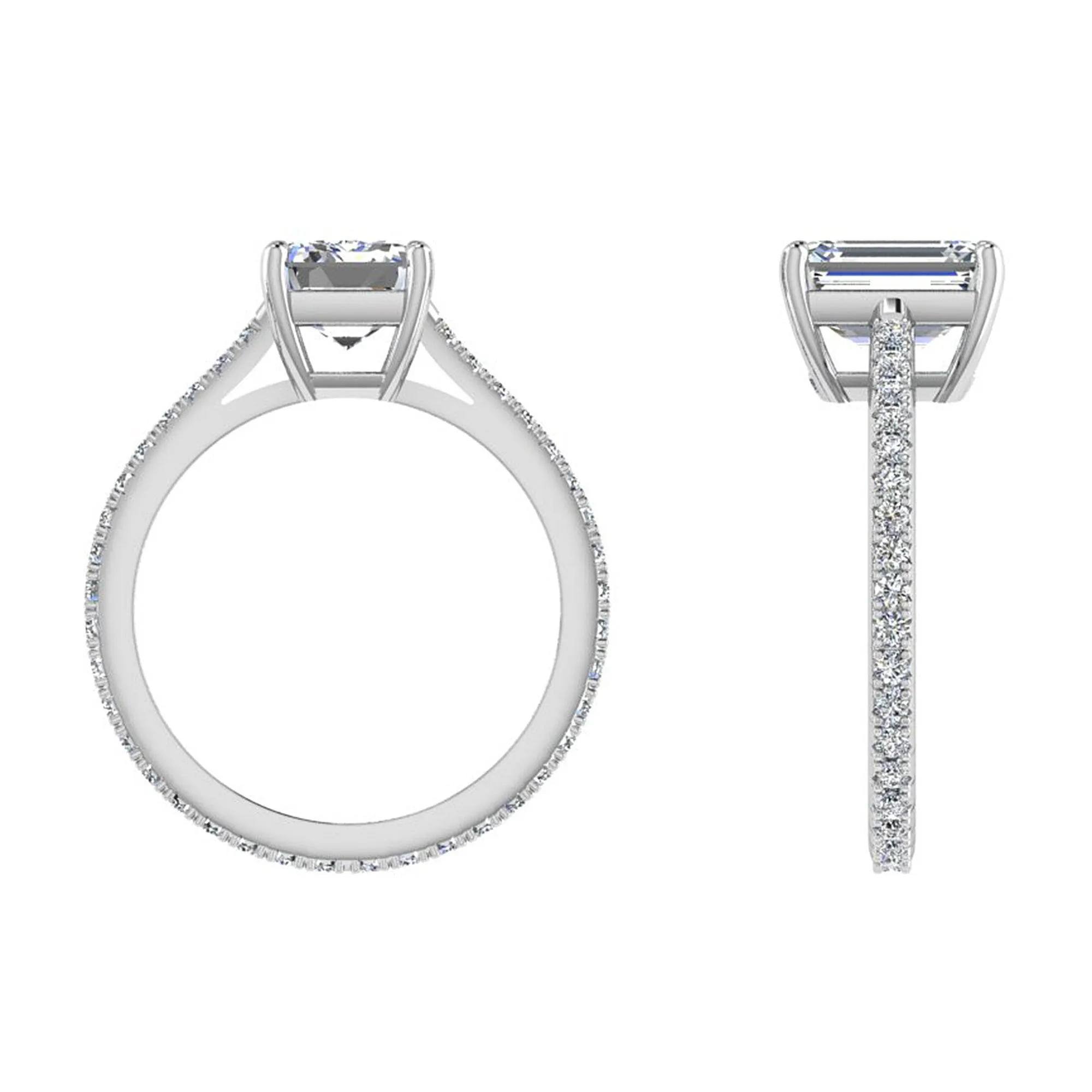 Emerald Cut Diamond Engagement Ring