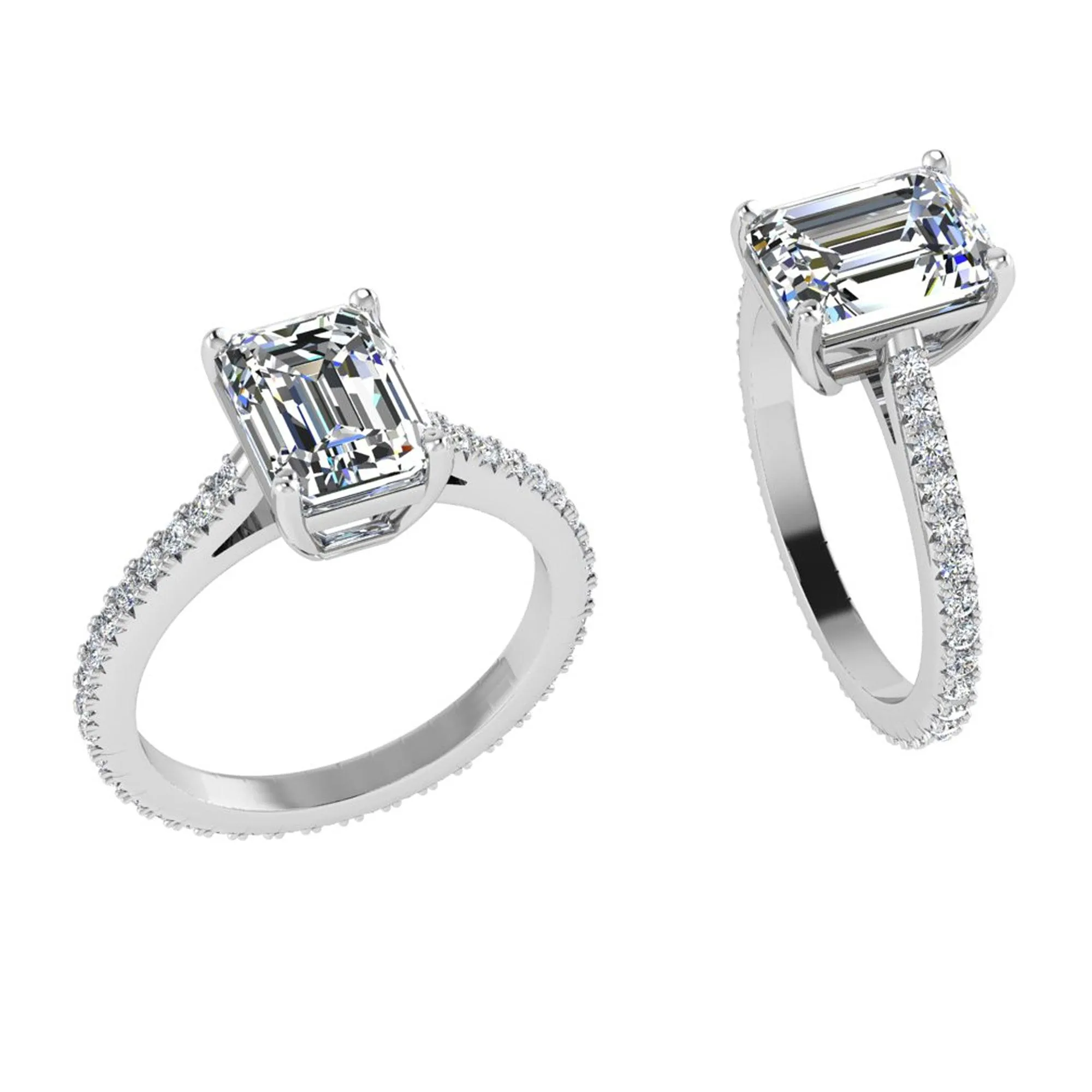 Emerald Cut Diamond Engagement Ring