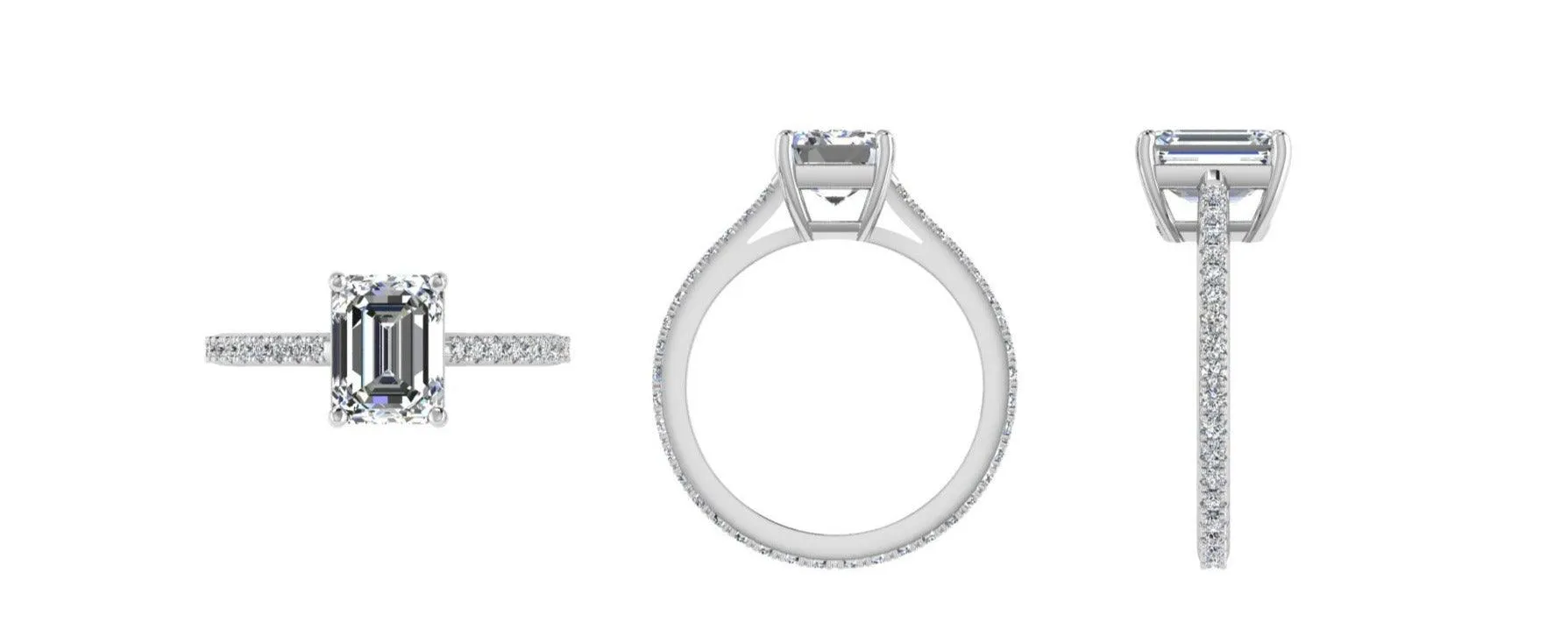 Emerald Cut Diamond Engagement Ring