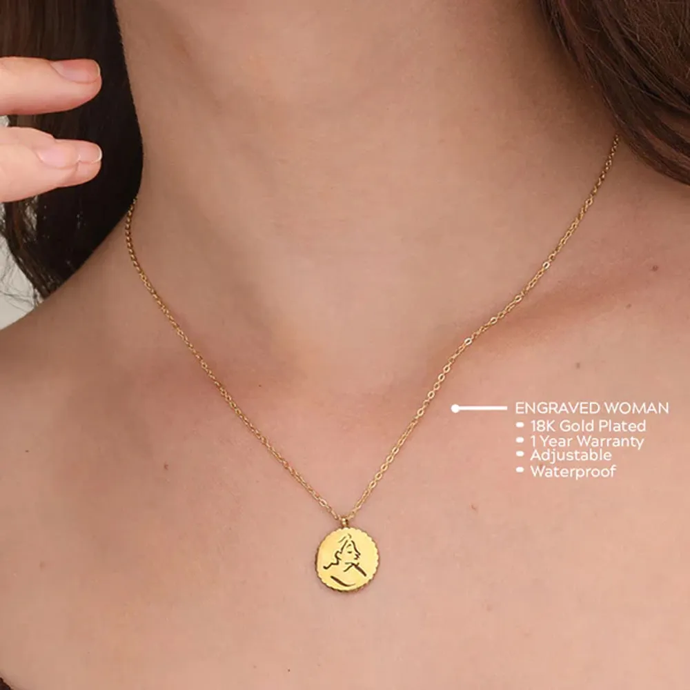 Engraved Woman Necklace