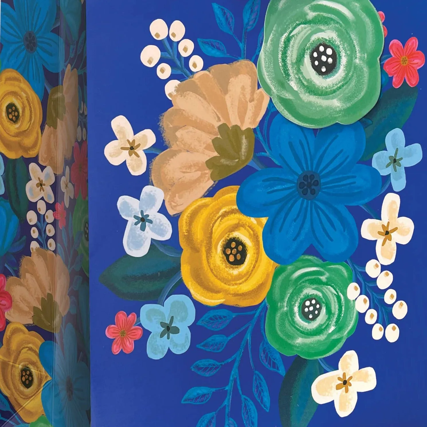 Floral Blue Gift Bag - Small