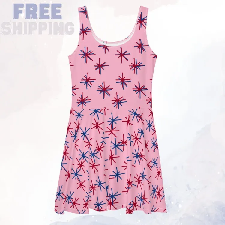 Freedom Fireworks Pink Skater Dress