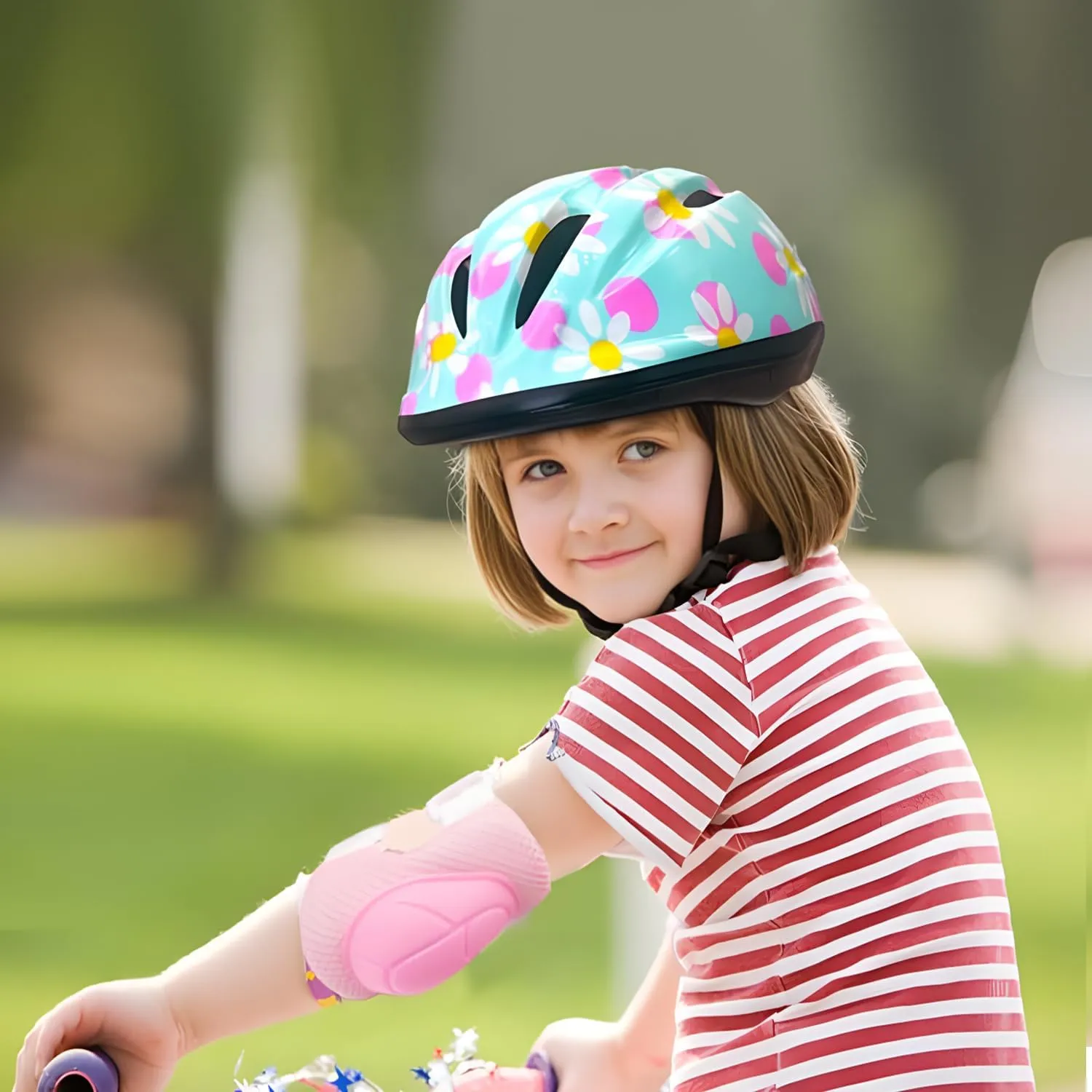 Girl Helmet for Bike,Kids Bike Pink Helmet for Girls Adjuastable and Multi-Sport, from Toddler to Kids CPSC Certicated