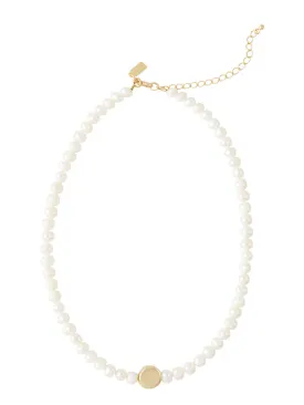 Handmade Gold Nugget Freshwater Pearl Necklace