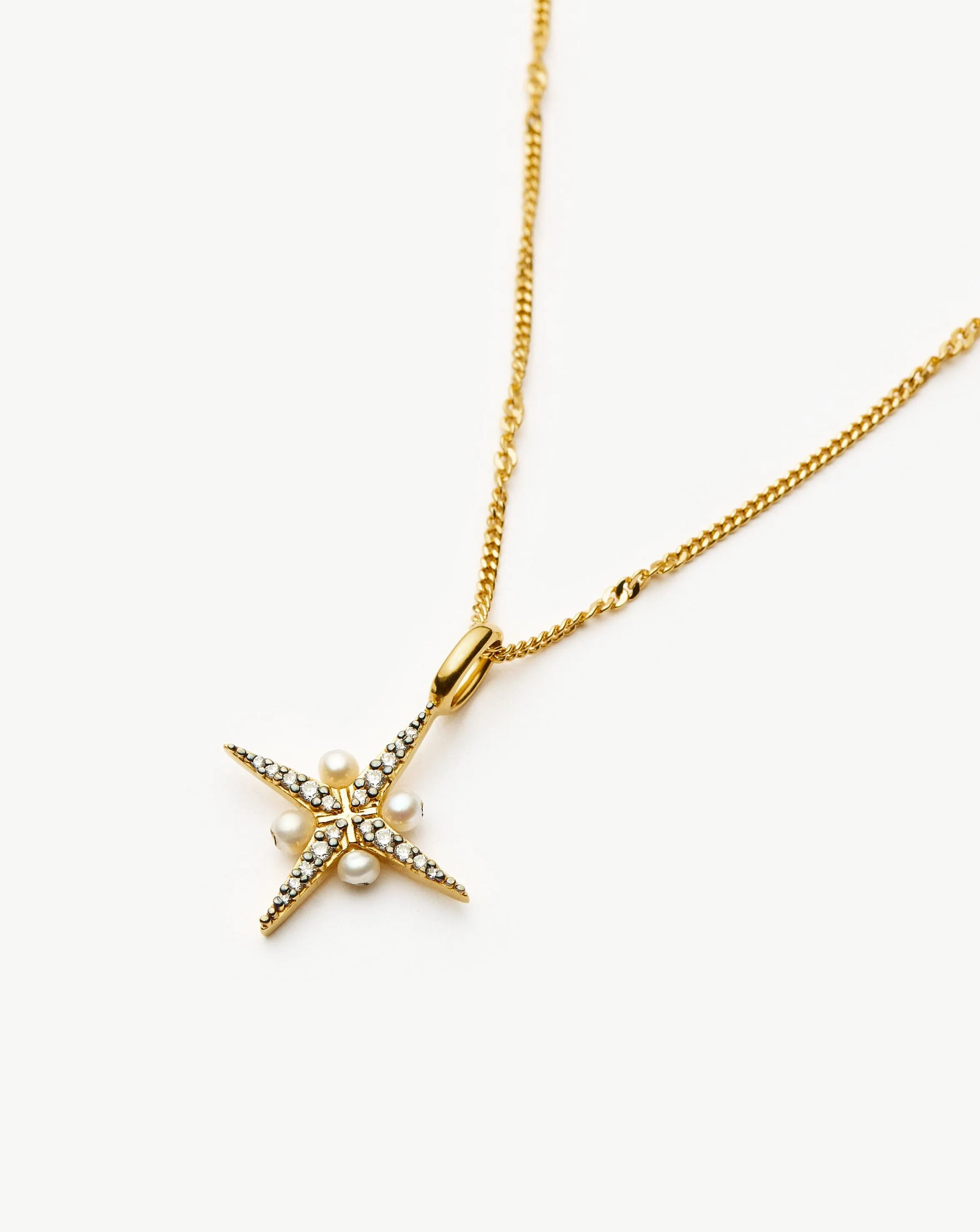 Harris Reed North Star Pearl Necklace | 18ct Gold Vermeil/Pearl