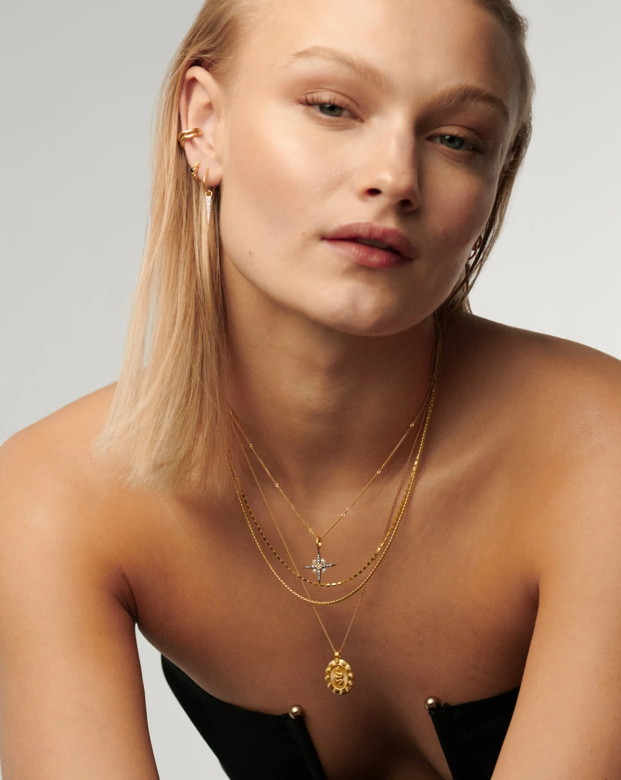 Harris Reed North Star Pearl Necklace | 18ct Gold Vermeil/Pearl