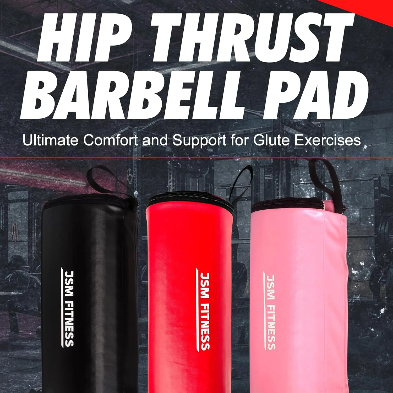 Hip Thrust Barbell Pad - Thick Hip Thruster Pad for Glute Exercises, Pink Bar Pad for Hip Thrusts, Glute Bridges, Buttocks Workout, Gym Accessory for Women