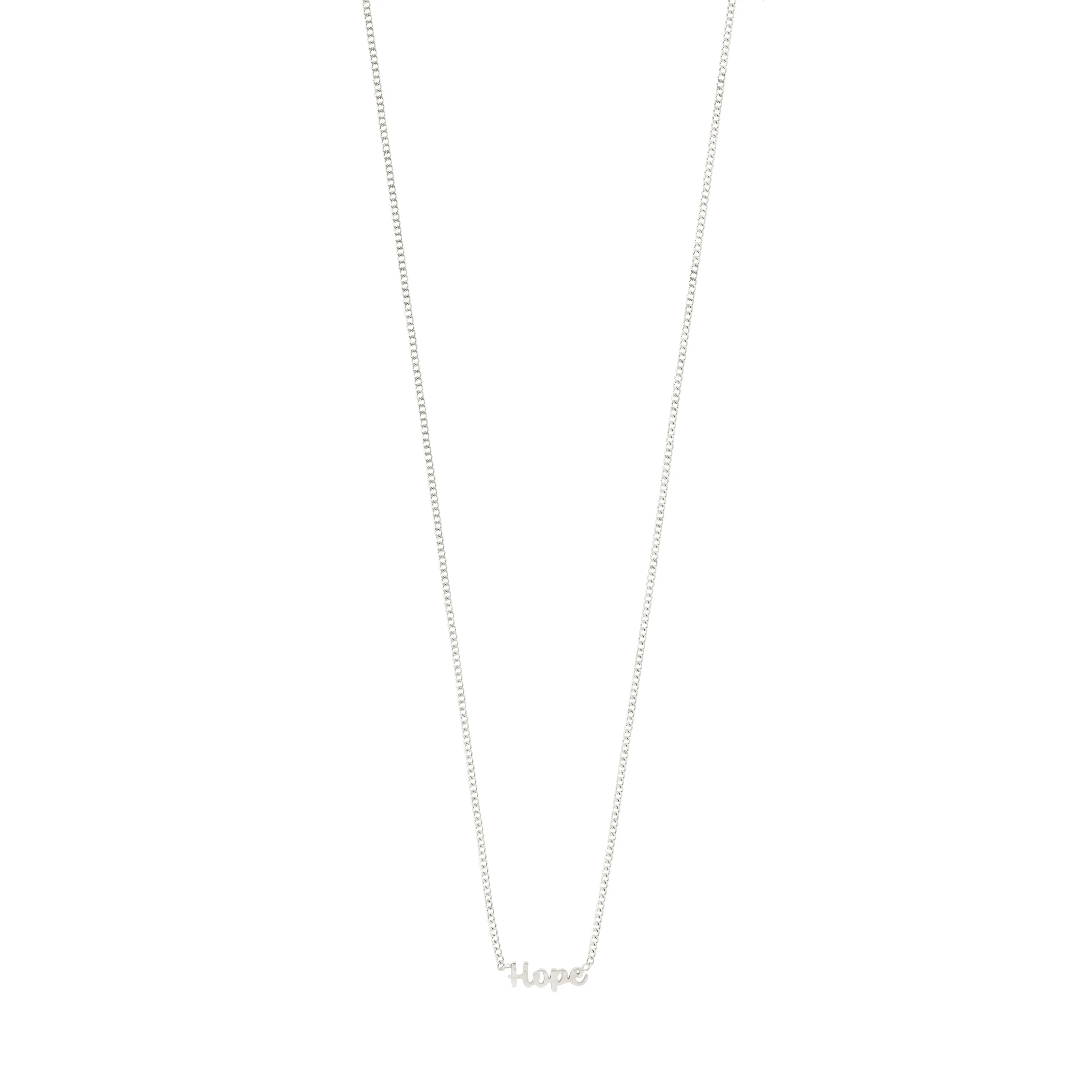 HOPE recycled necklace silver-plated