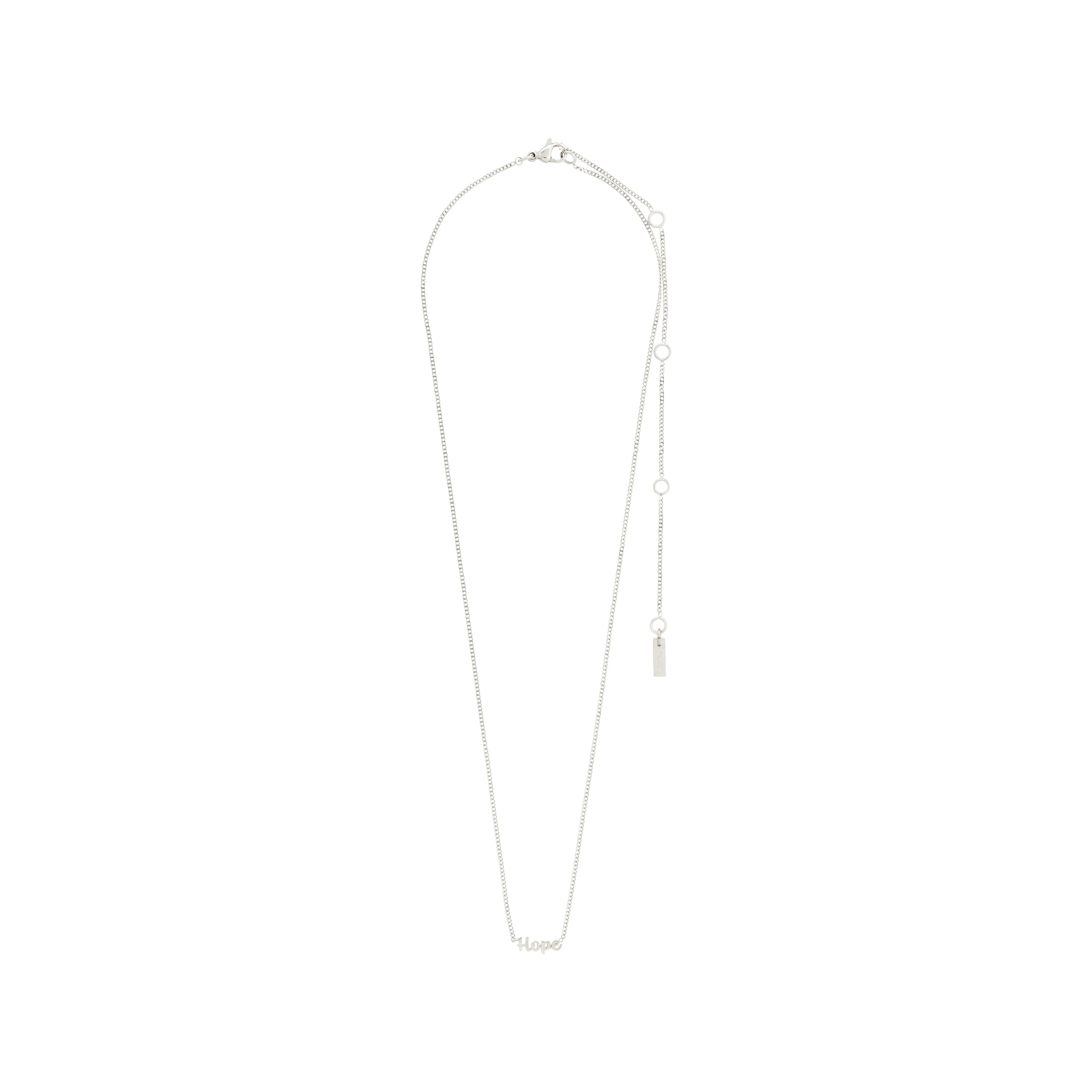 HOPE recycled necklace silver-plated