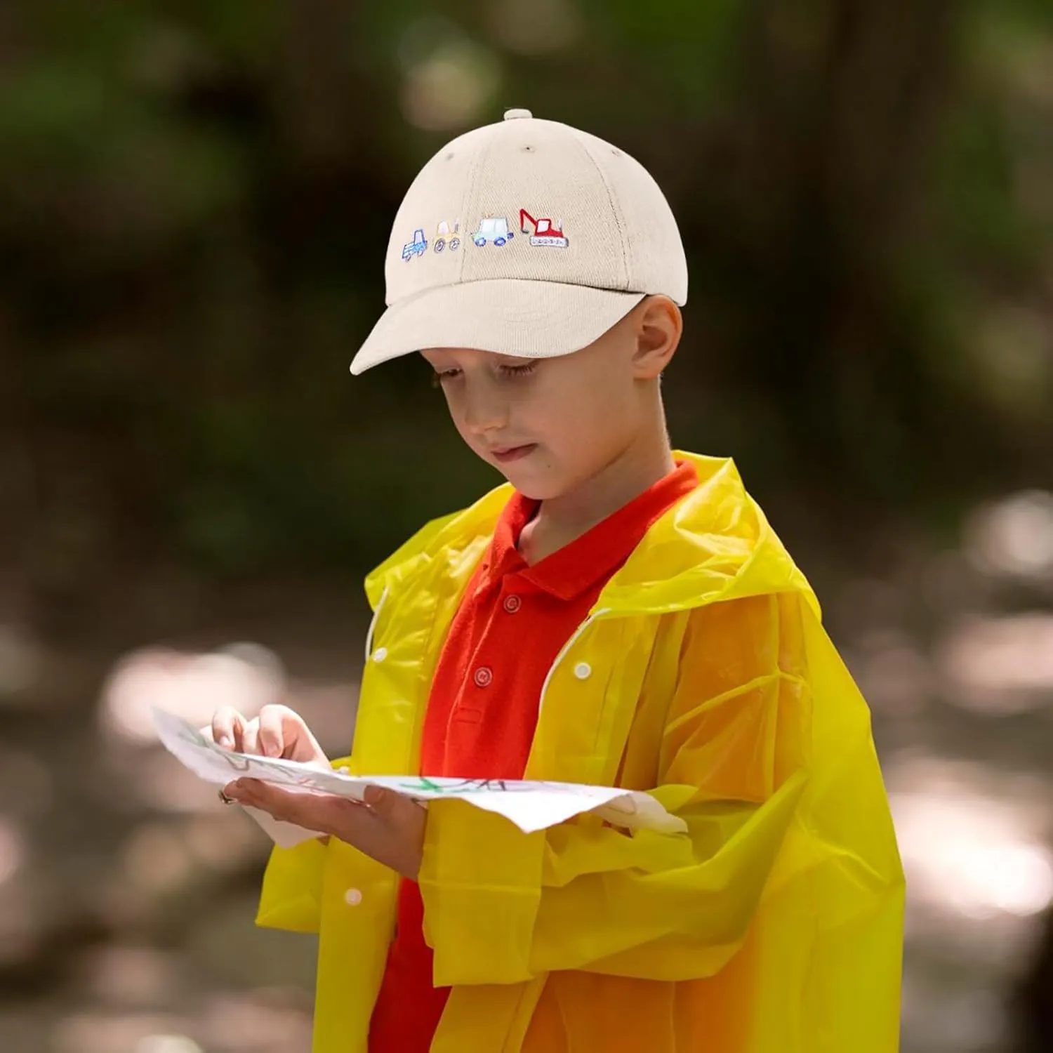 Kids Cute Car Embroidered Baseball Caps Toddler Trucker Hats Sun Protection Cap for Boys Girls 3-8 Years